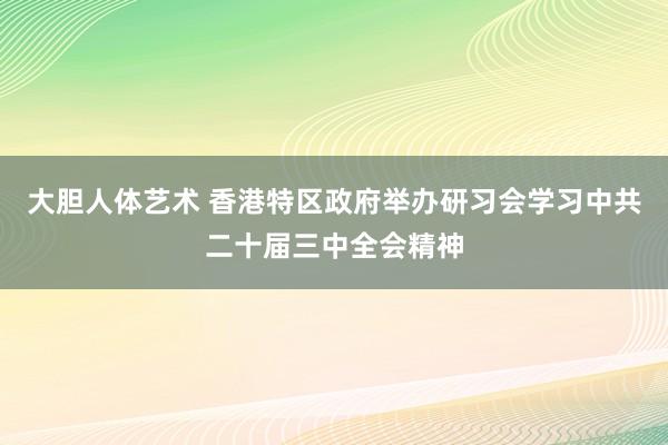 大胆人体艺术 香港特区政府举办研习会学习中共二十届三中全会精神