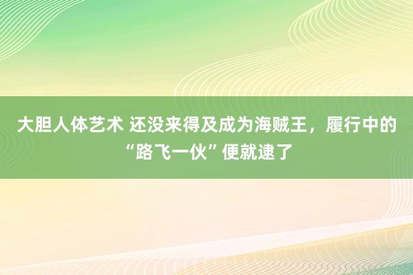 大胆人体艺术 还没来得及成为海贼王，履行中的“路飞一伙”便就逮了